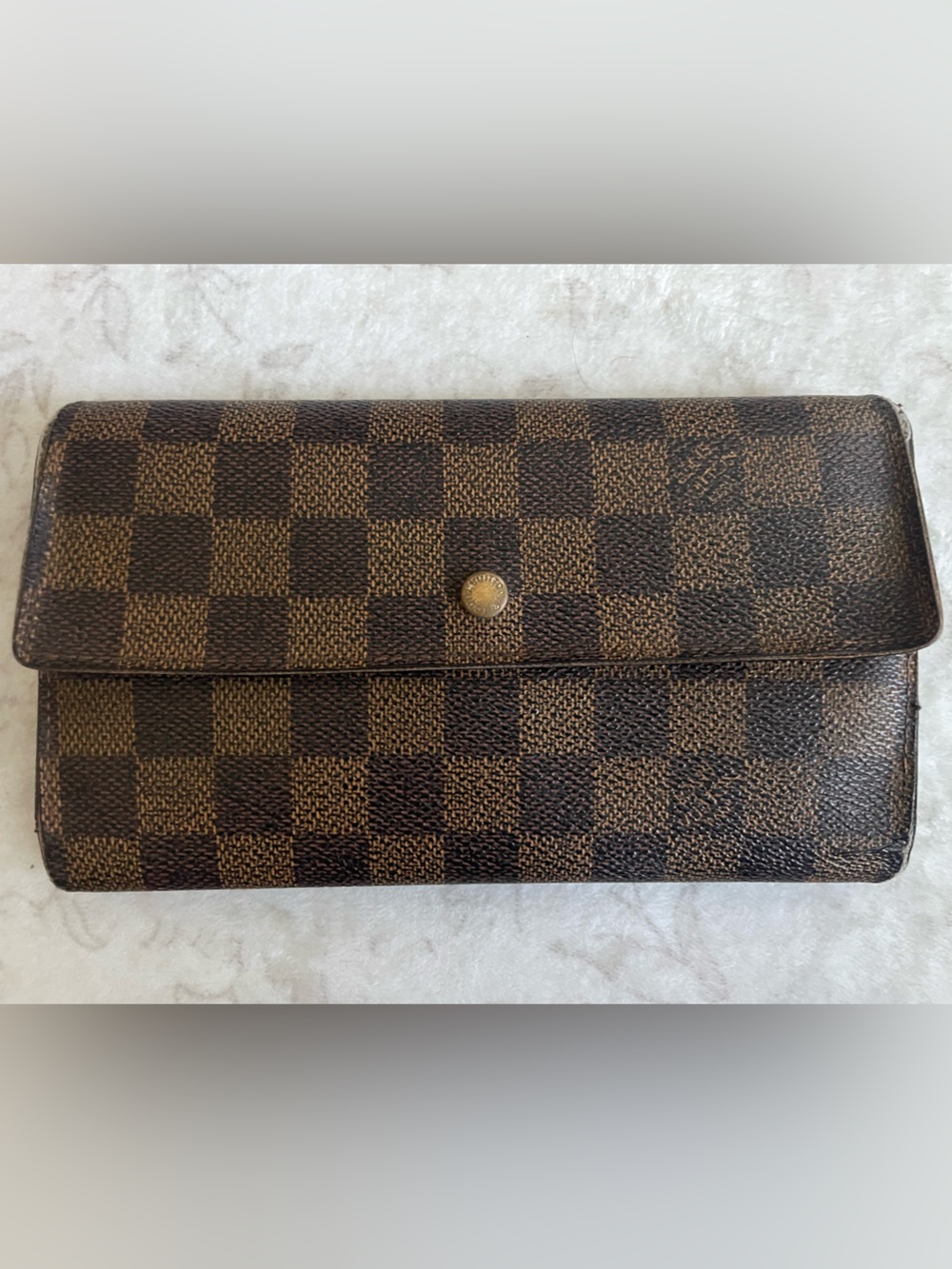 Louis Vuitton Damier Ebene International Long Wallet - with COA